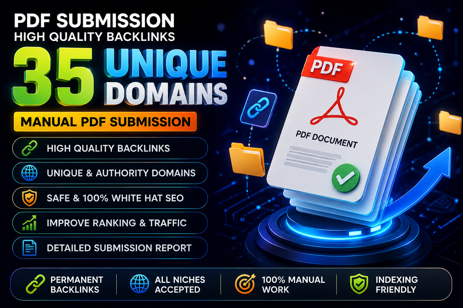 I Will Do 35 High Quality PDF Submission Backlinks for SEO Link Building