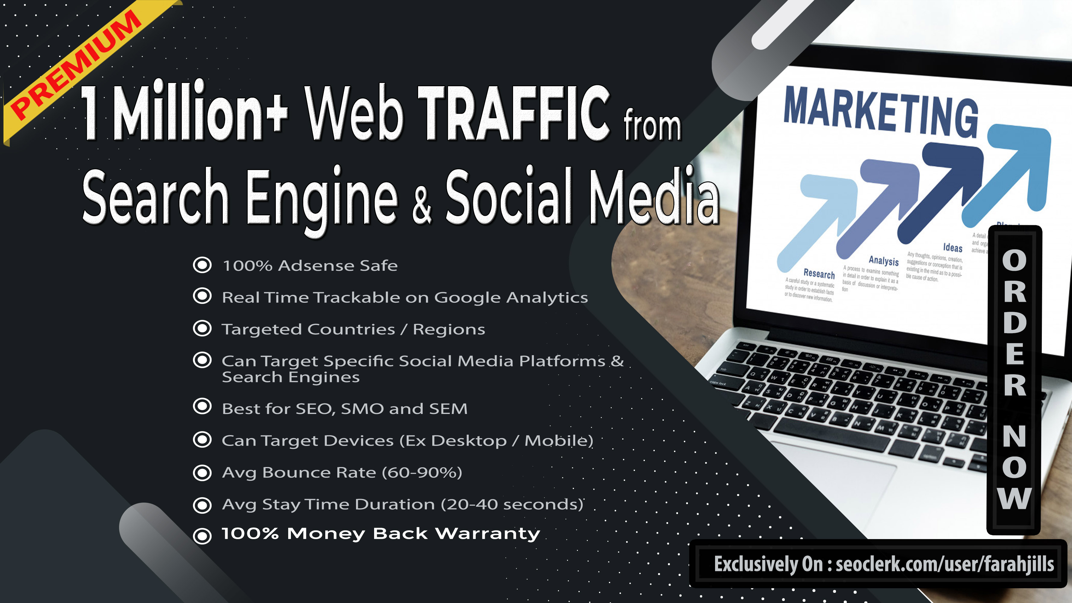 1 MILLION Traffic from Search Engine and Social Media