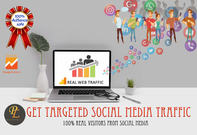 Real human visitor from instagram facebook youtube Twitter pinterest