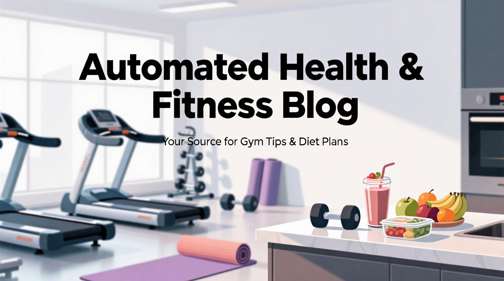 I will create an automated health and fitness blog with diet and workout content