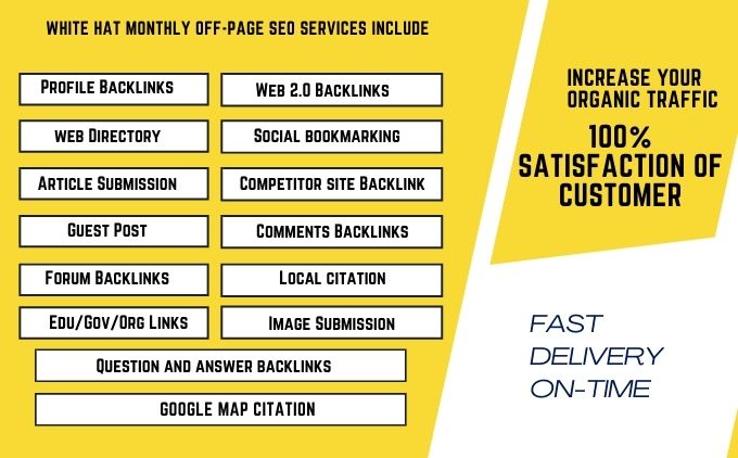 We will Provied Complete Monthly SEO Service for GOOGLE Top Ranking 10 KEYWORDS with 895 Bac