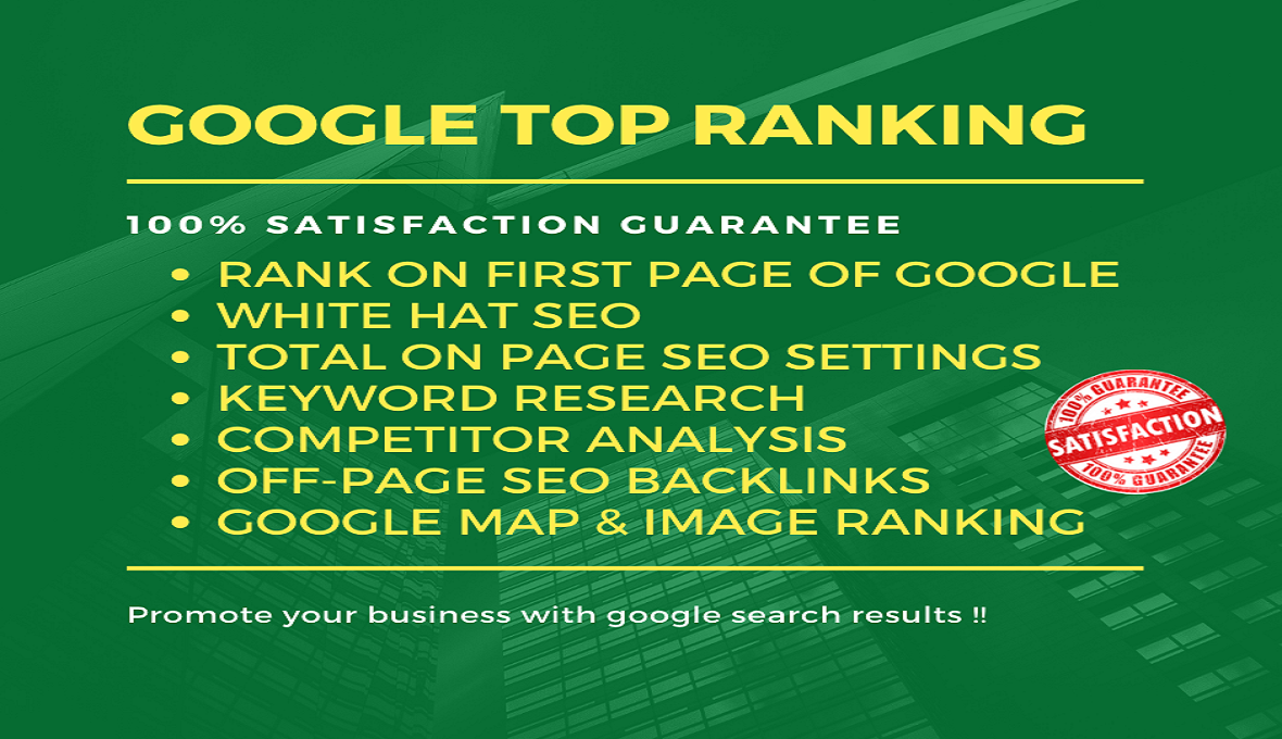 I will rank your website on Google top with white hat SEO