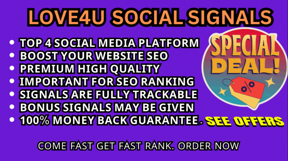 High Quality Premium 4 Platforms 8,000+ Mixed Social Signals Pinterest Web Tumblr Reddit 