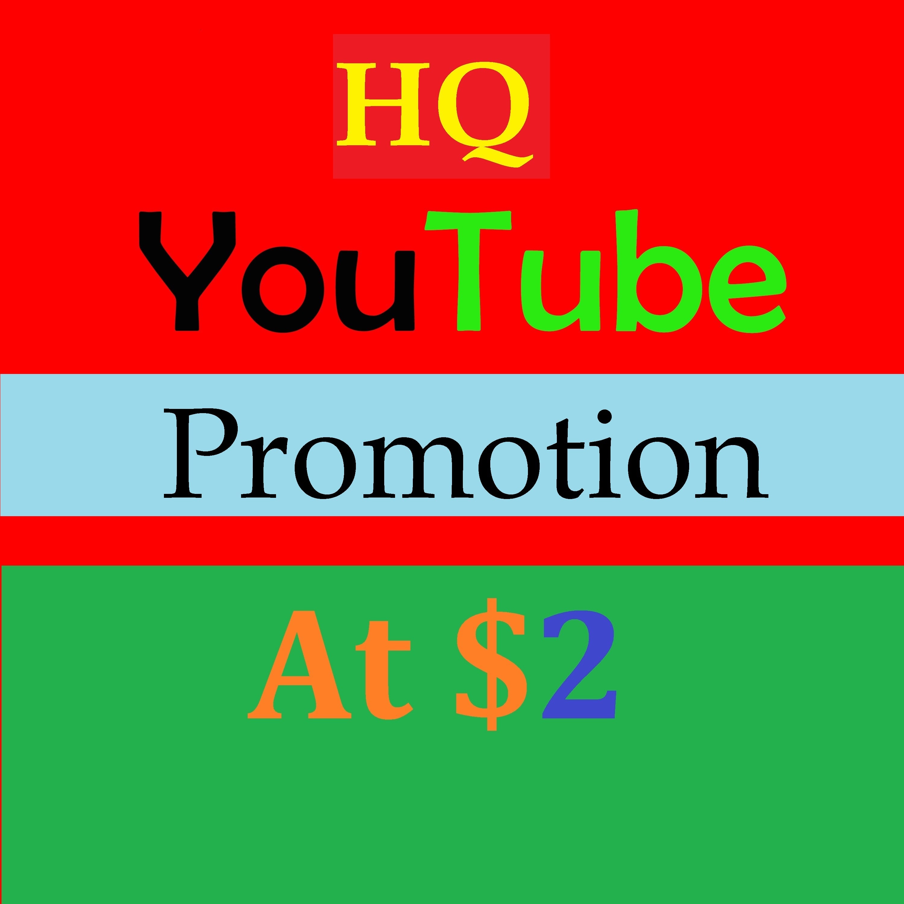 Social Media YouTube Promotion services