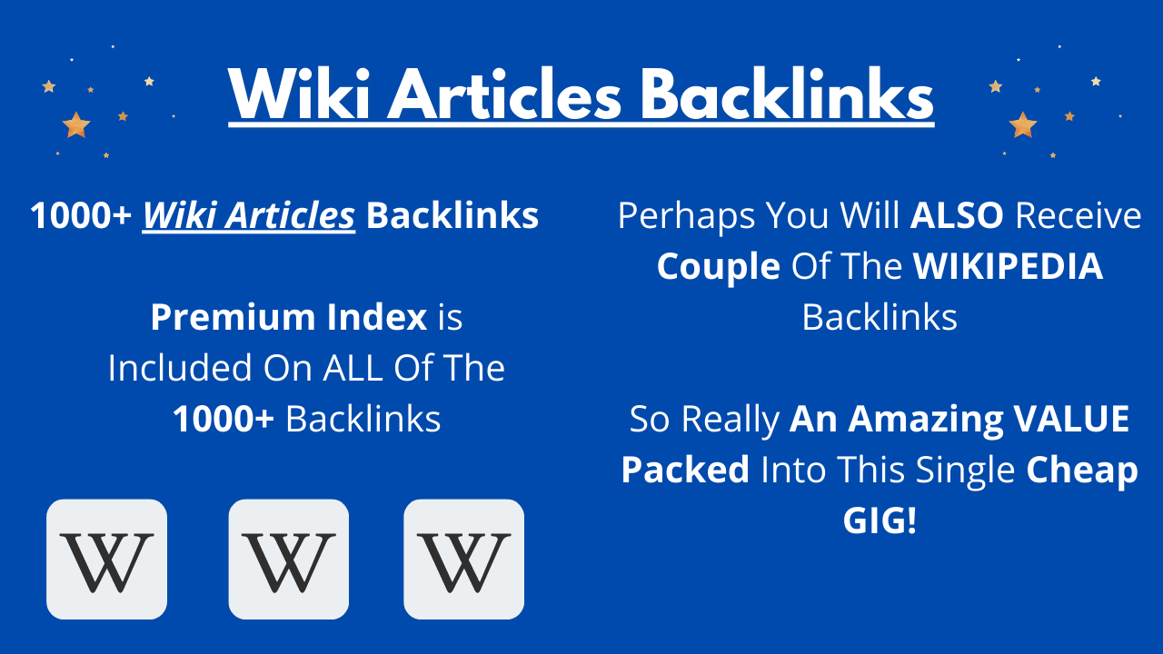 1000+ Wiki Articles Powerful Niche Relevant Backlinks 