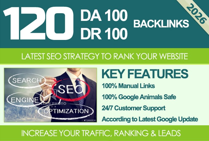 I Will MANUALLY Do 120 UNlQUE SE0 BackIinks on DA100 Sites Plus G0V and ED Iinks