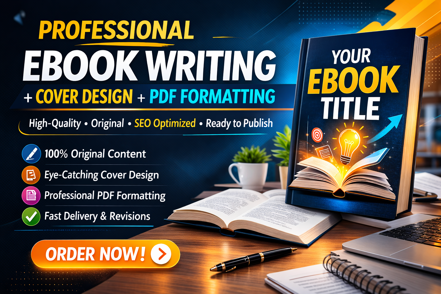Professional eBook Writing, Cover Design & PDF Formatting &ndash; SEO Optimized & Ready to Publish