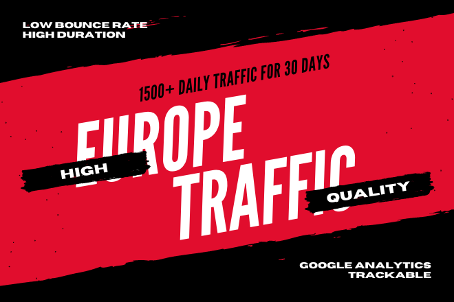 Drive 1500 daily Europe traffic for 30 days to your site 