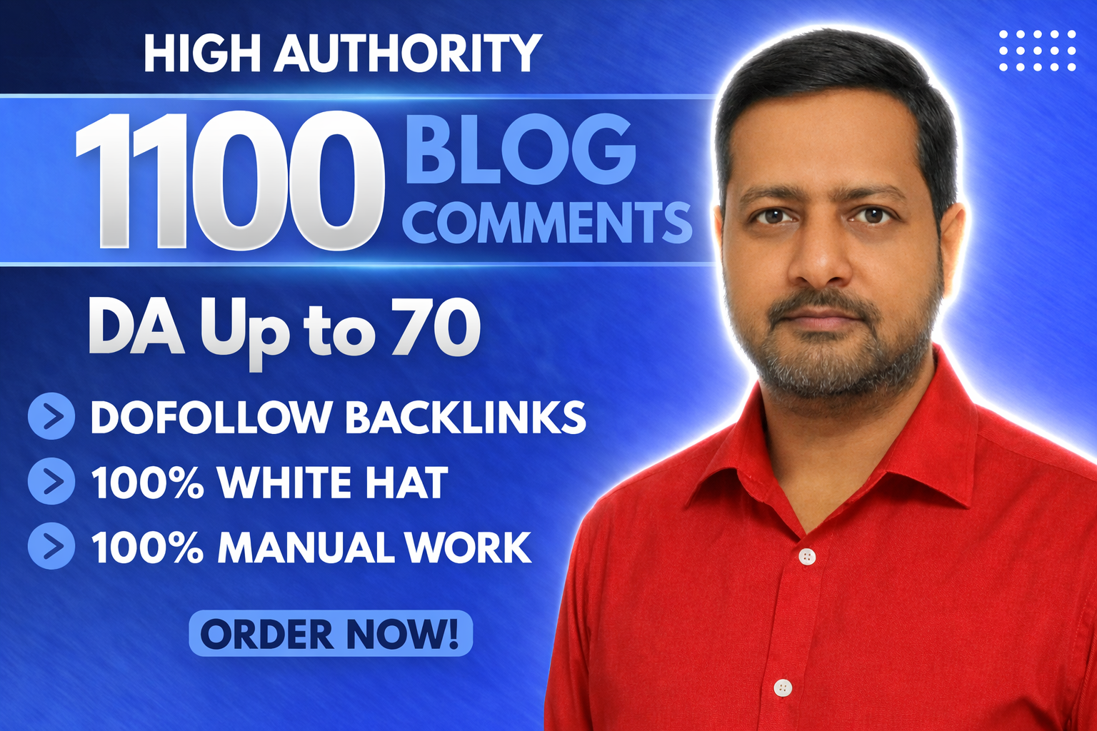 Improve Google Rankings with 1100 Manual Blog Comments Premium Quality Backlinks