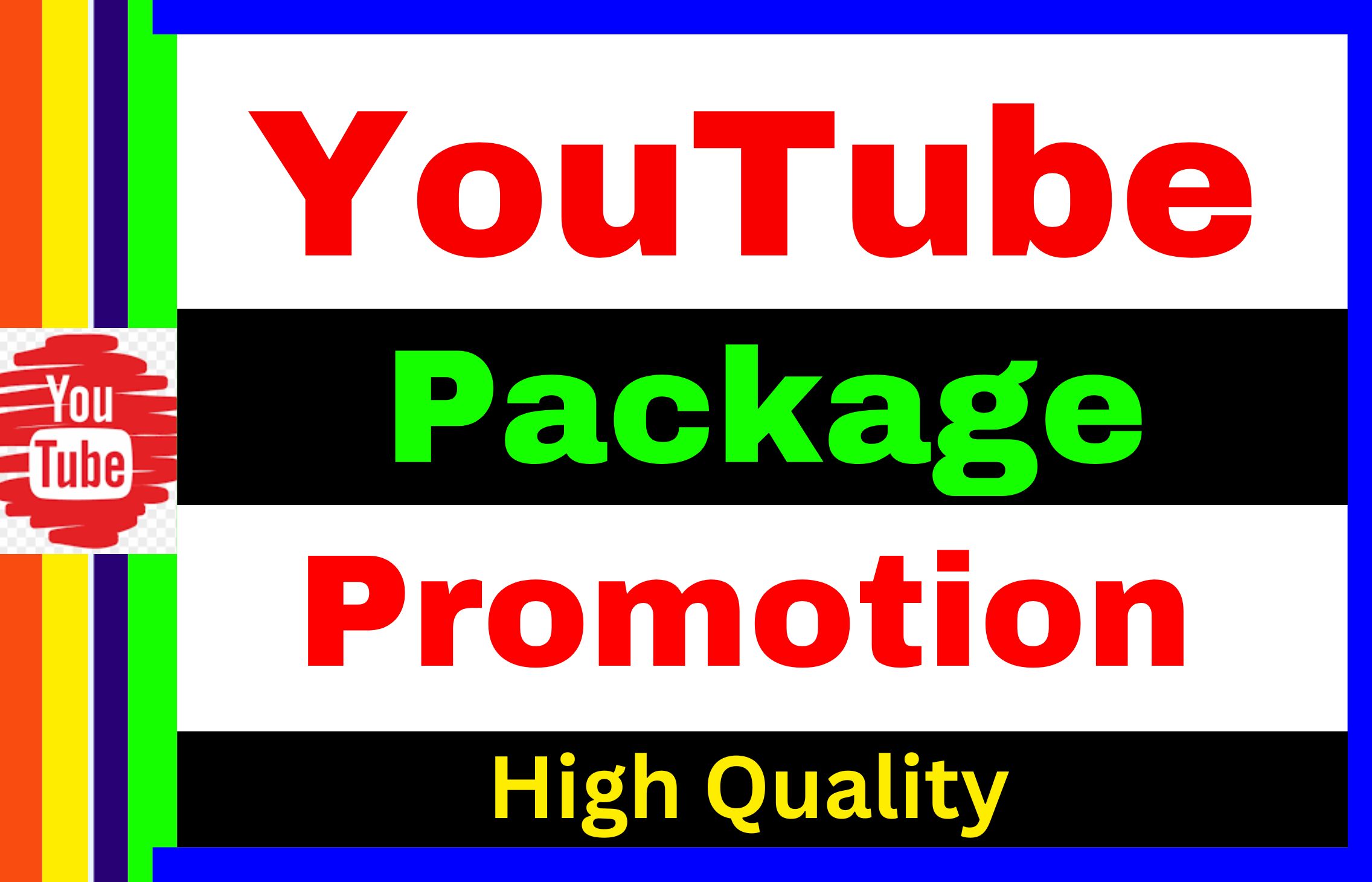 YOUTUBE PACKAGE PROMOTE ALL IN ONE INSTANT