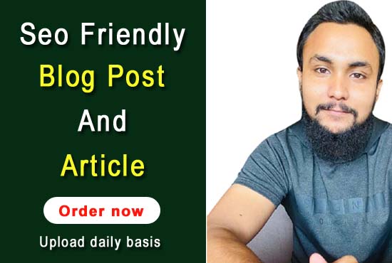 I will write and upload seo optimized blog post daily basis
