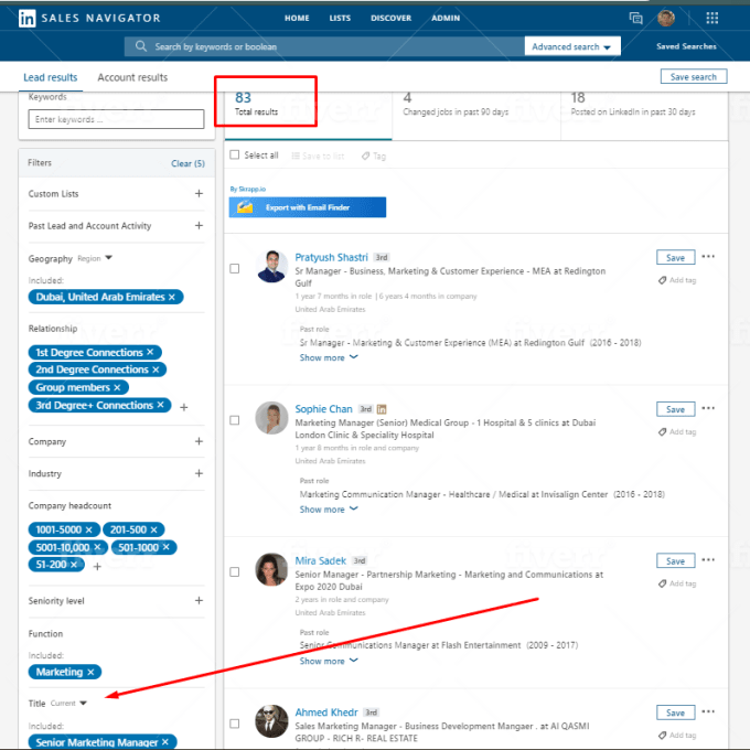 I will do lead generation by using LinkedIn sales navigator