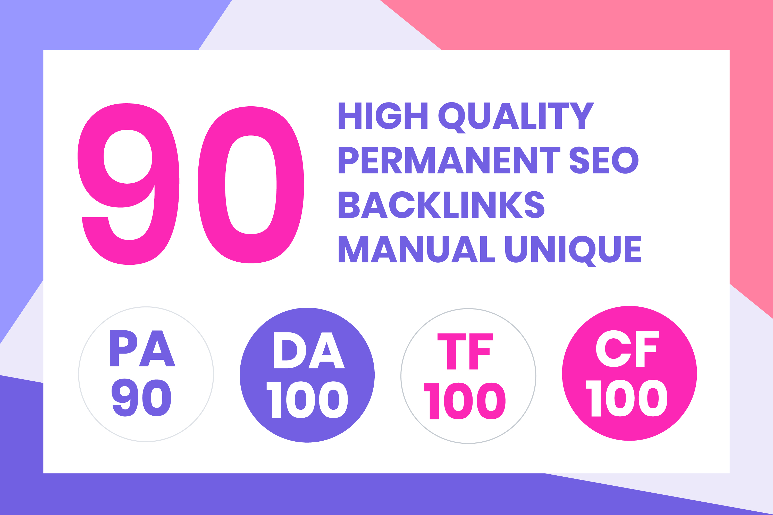 Do 90 High Quality Permanent Manual SEO Backlinks with Unique Domain 