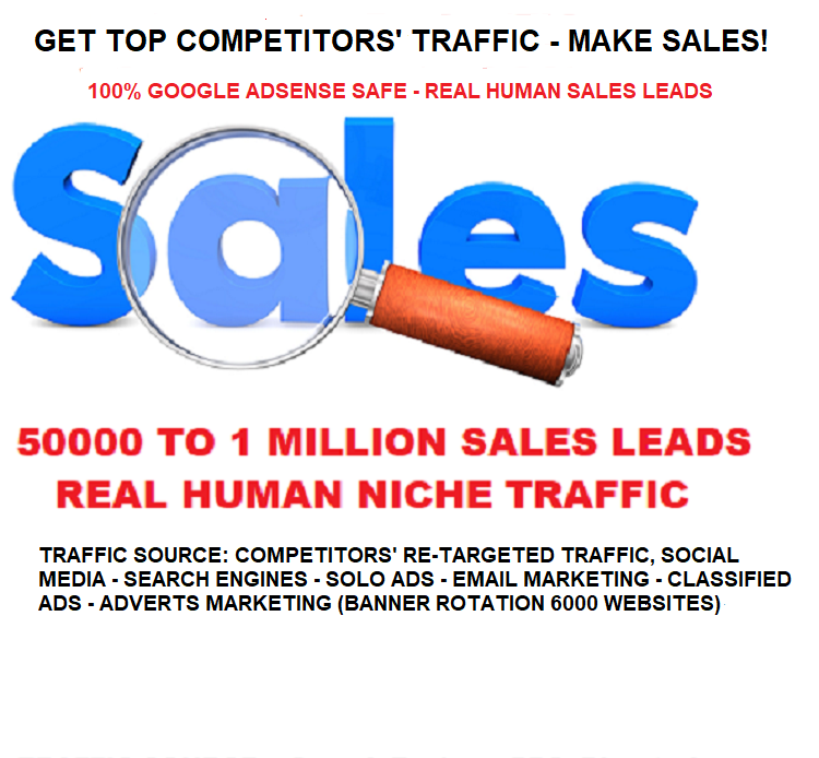 50000 Sales Leads Real Human Conversion Traffic 1 Year Campaign