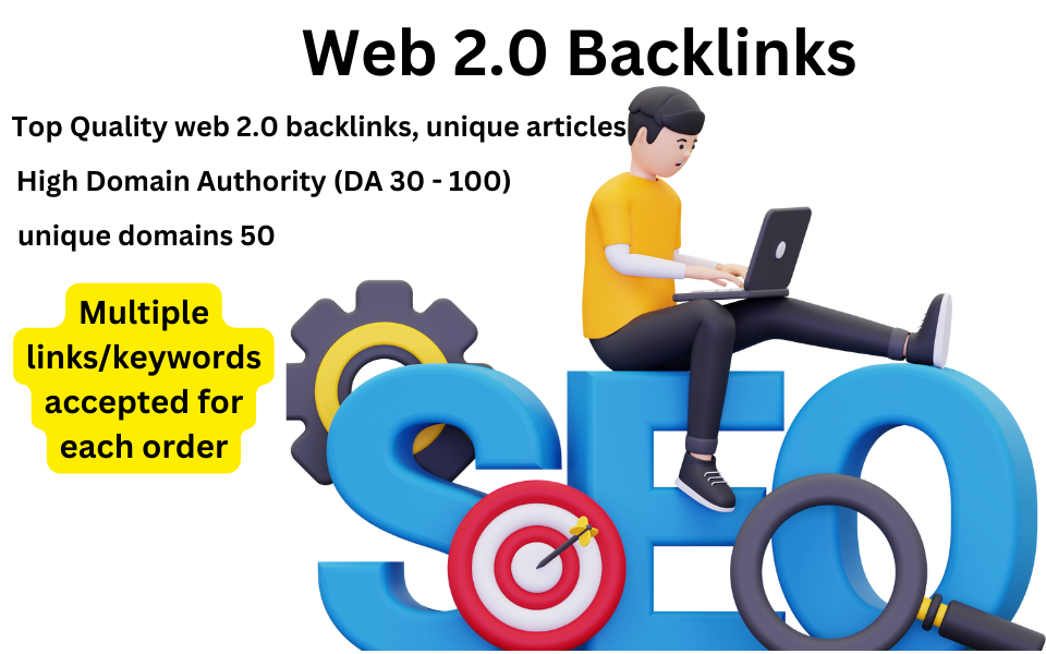 Top Quality web 2.0 backlinks , unique articles will be submitted 