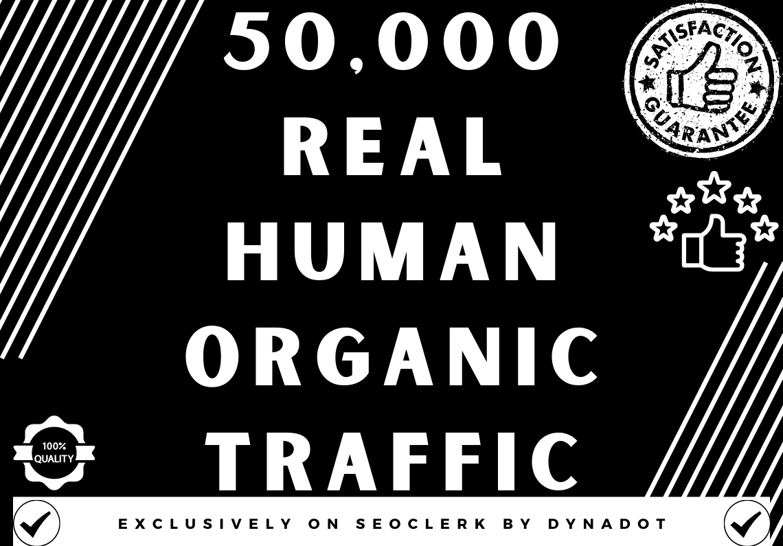 50,000+ Real human Organic traffic from Global
