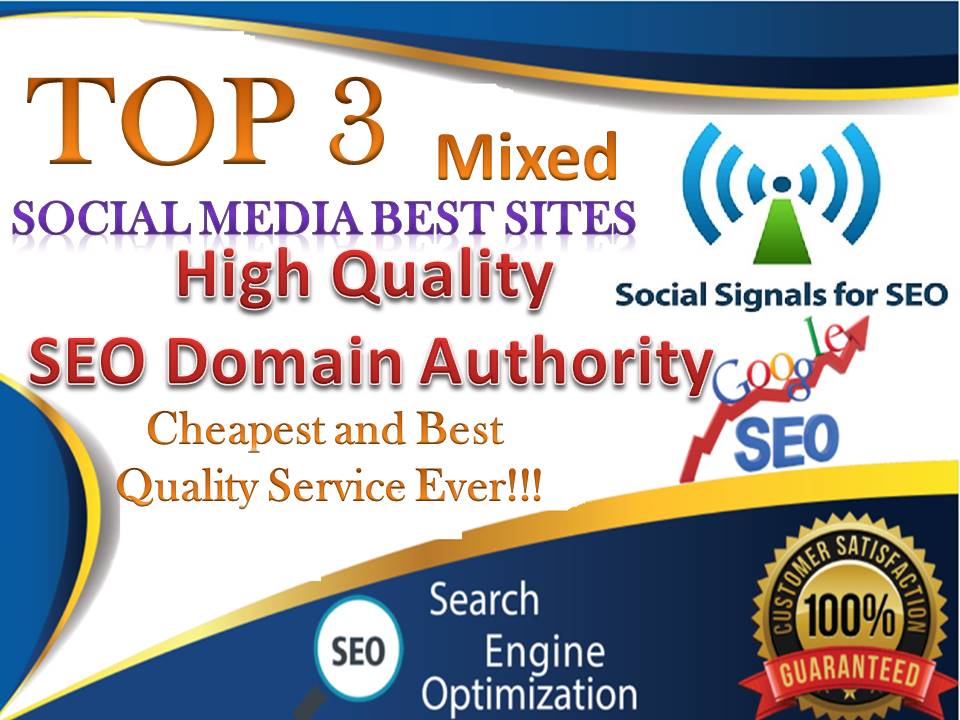 TOP No3 Social Media Best Sites 12,500+ Mixed Seo Social Signals Bookmarks Google Ranking Factors