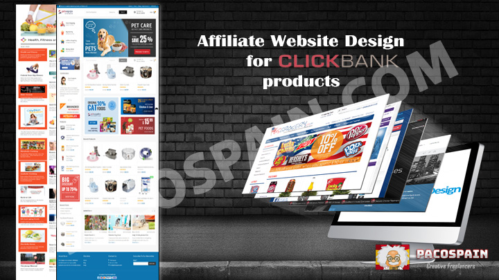 We design an affiliate website with CLICKBANK products for you - unique design