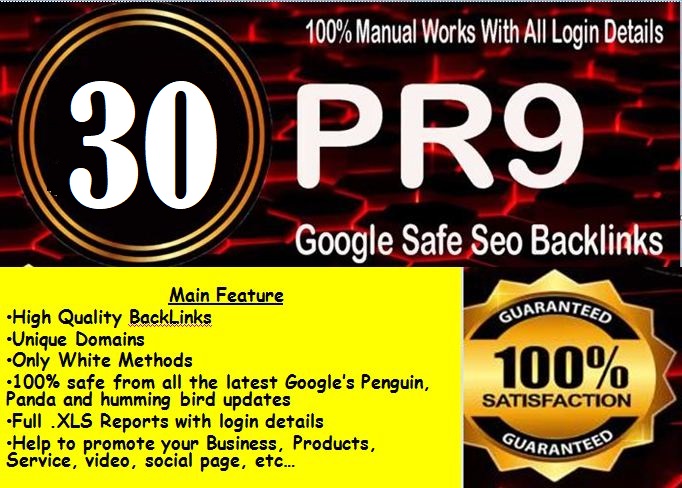 Get 30 HIGH DA PA Profile Backlinks to increase WEB ranking