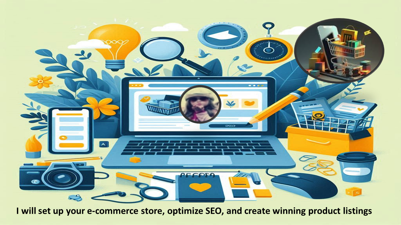 I will set up your e-commerce store, optimize SEO, and create winning product listings