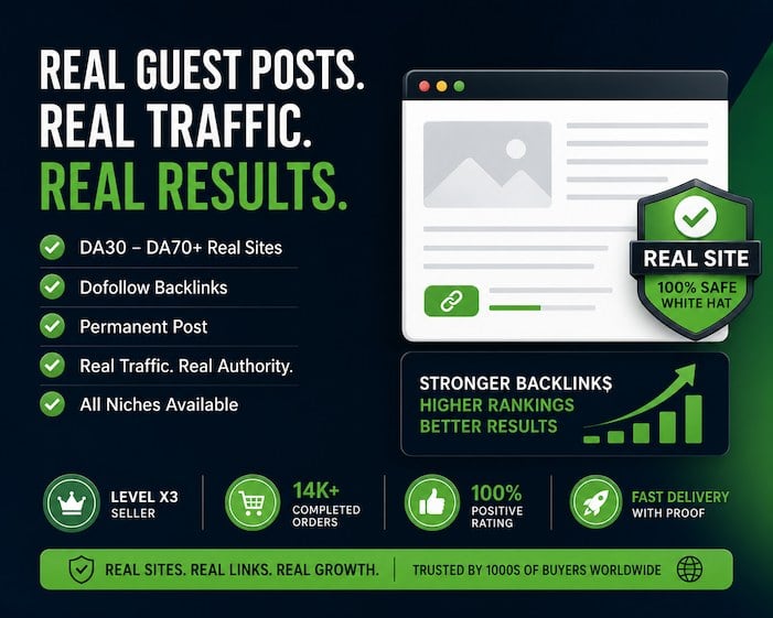 10 High DA & Traffic Guest Post With Dofollow Backlinks 