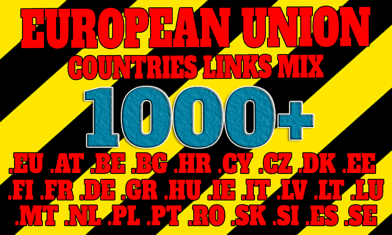 1000+ European Union based domains EU backlinks