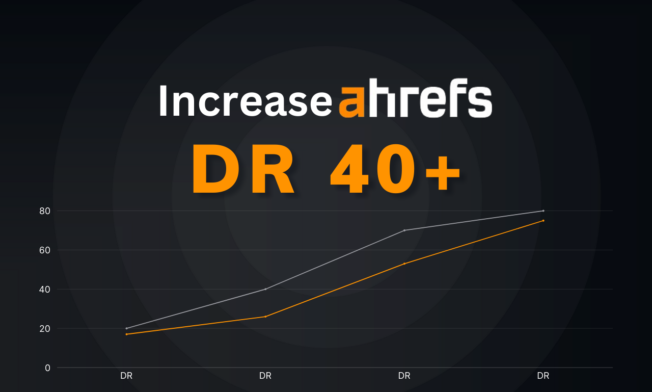 Increase Ahrefs Domain Rating DR 40+ with safe way