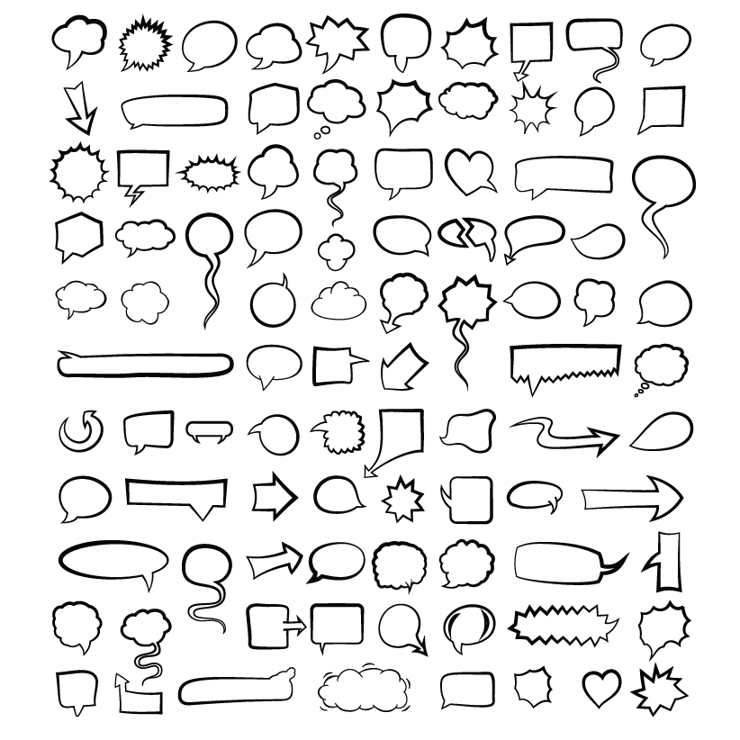 Get Fantastic collection of 96 Vector Speech Bubbles