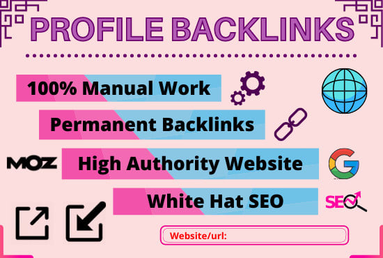 Do 100 profile backlinks on High Authority sites. I always ensure High quality work.