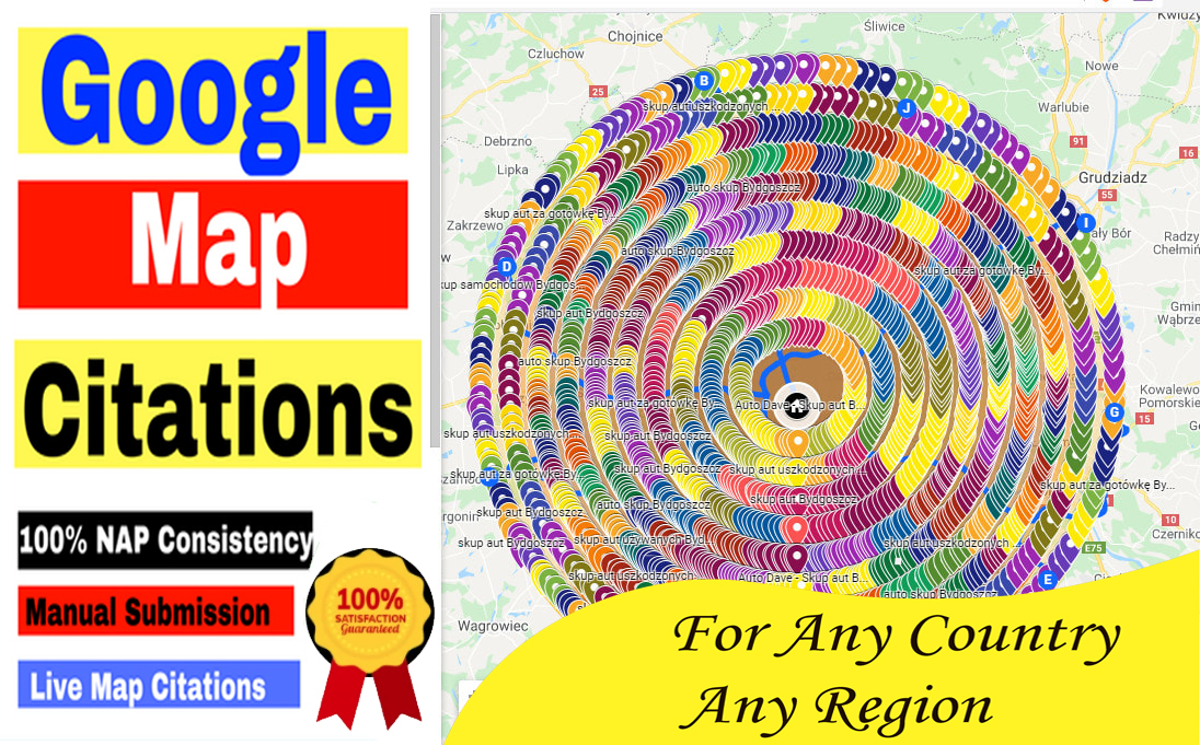 I will Do Manually 50000 Google Map Citations For GMB Ranking. Money Back Guarantee!!