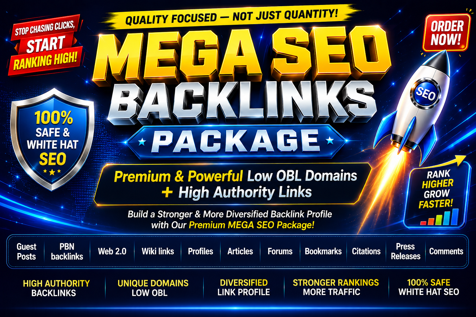 MEGA SEO BACKLINKS PACKAGE &ndash; Premium & Powerful Low OBL Domains + High Authority Links
