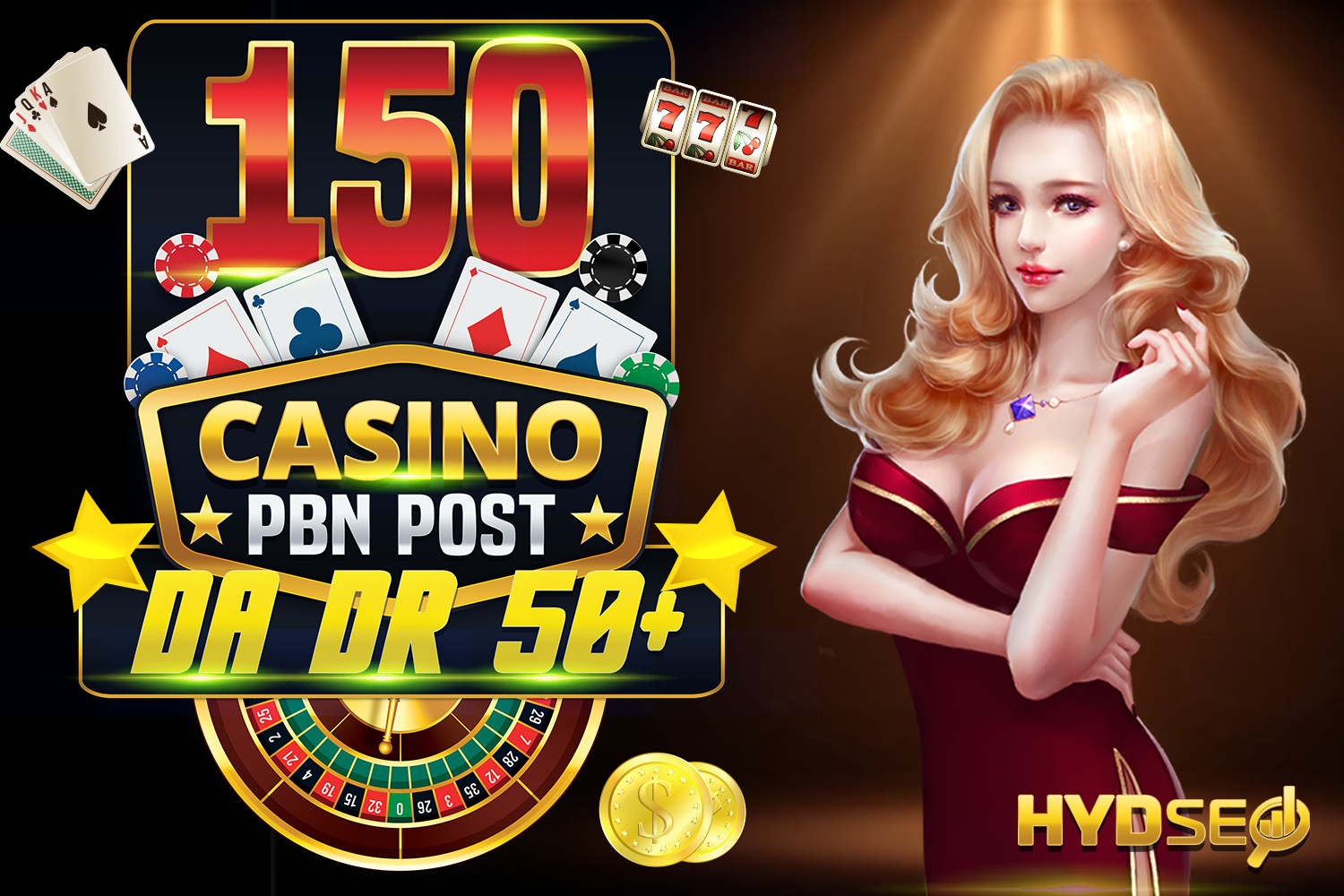 Increase Ranking with DA&DR 50+ 150 Unique PBN Posts Casino Poker Judi Toggle - All Languages 