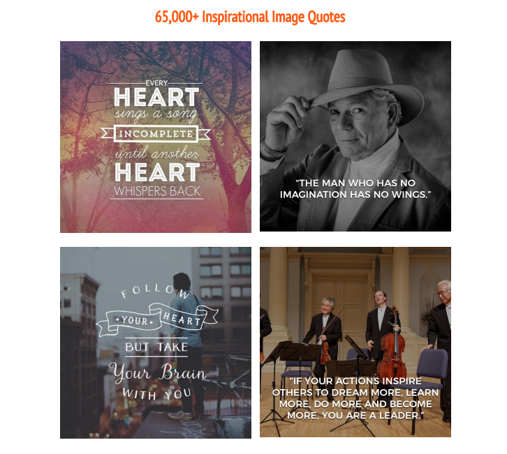 250,000 Inspirational images, quotes, movies, facts, fitness, recipes, videos