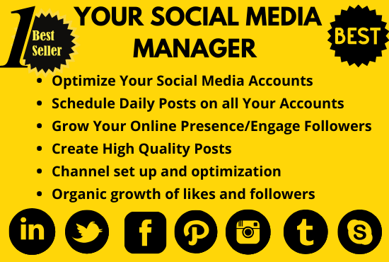I will be your professional social media manager