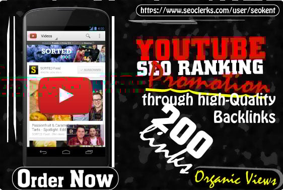 YOUTUBE SEO RANKING - Promote Your YouTube Video through 200 high-quality Backlinks 