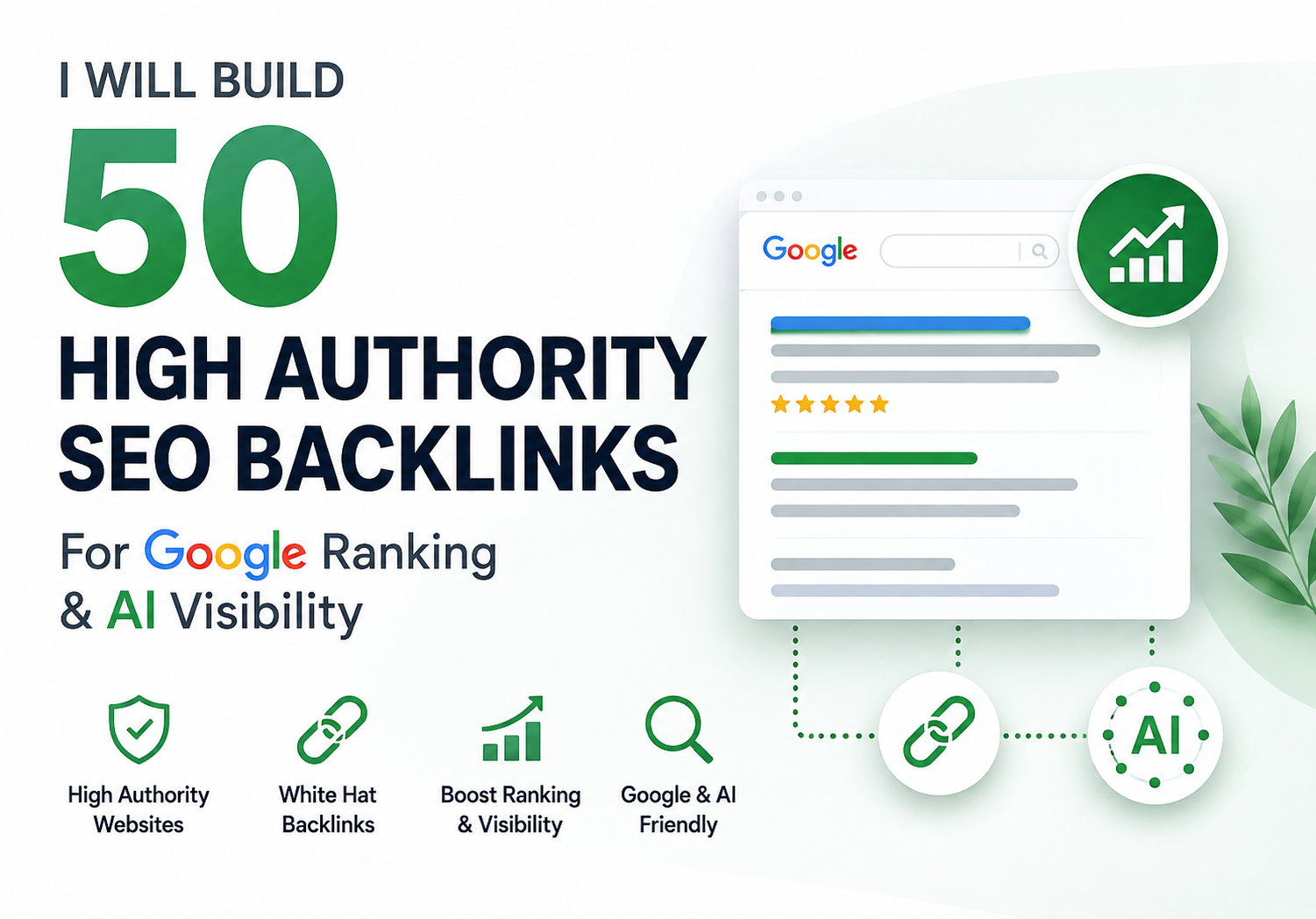 I Will Build 50 High Authority SEO Backlinks for Google & AI Visibility