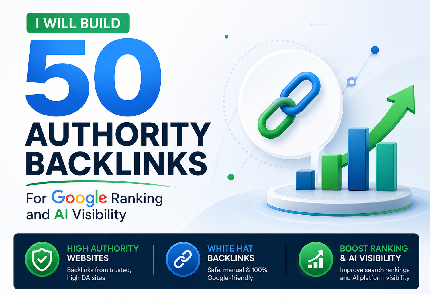 I Will Build 50 High Authority SEO Backlinks for Google & AI Visibility