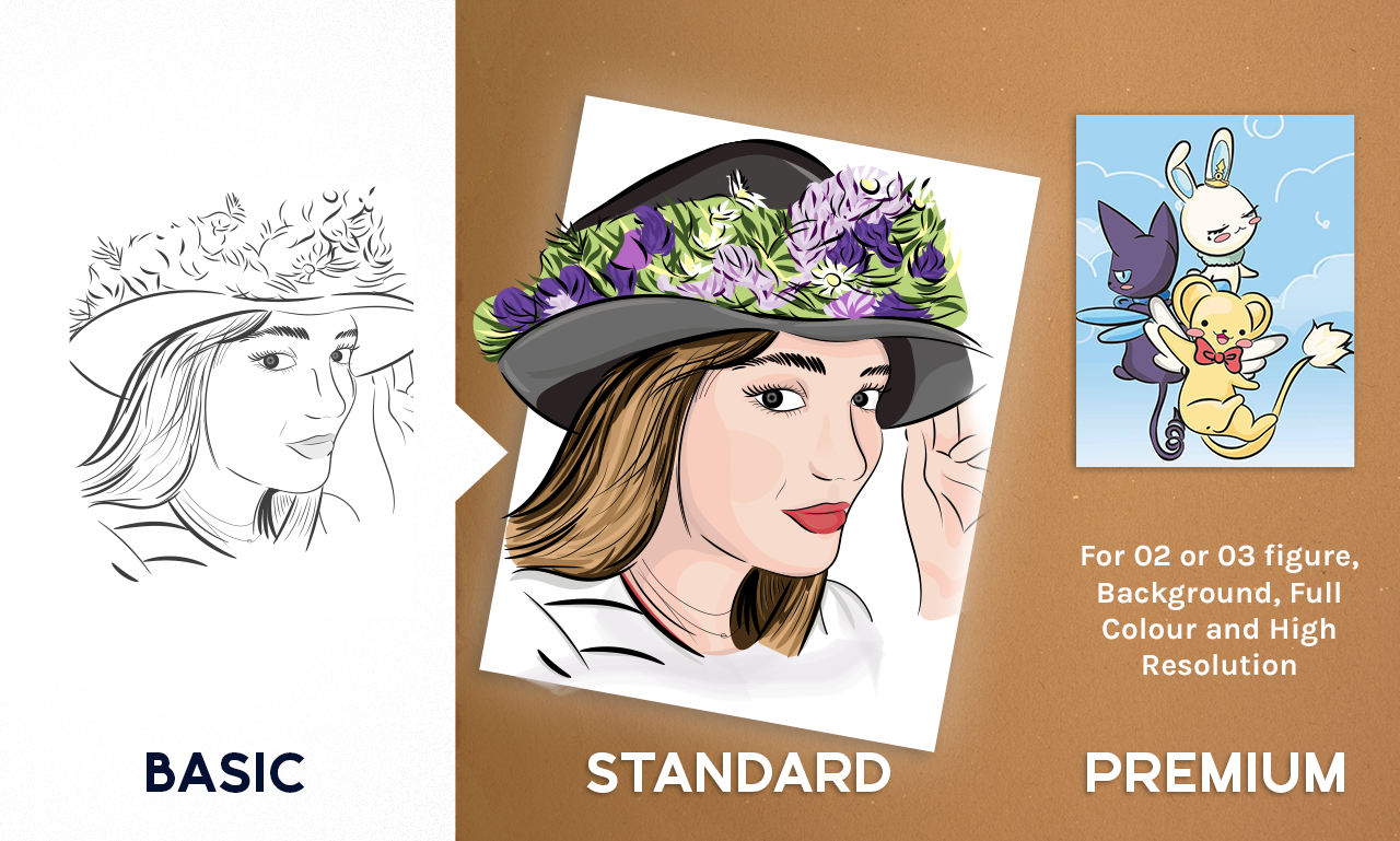 I will draw line art or vector portrait from your photo