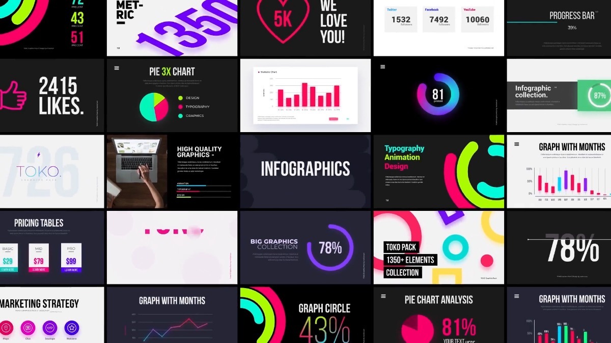 750 Elements Editable Templates After Effects Graphics Pack