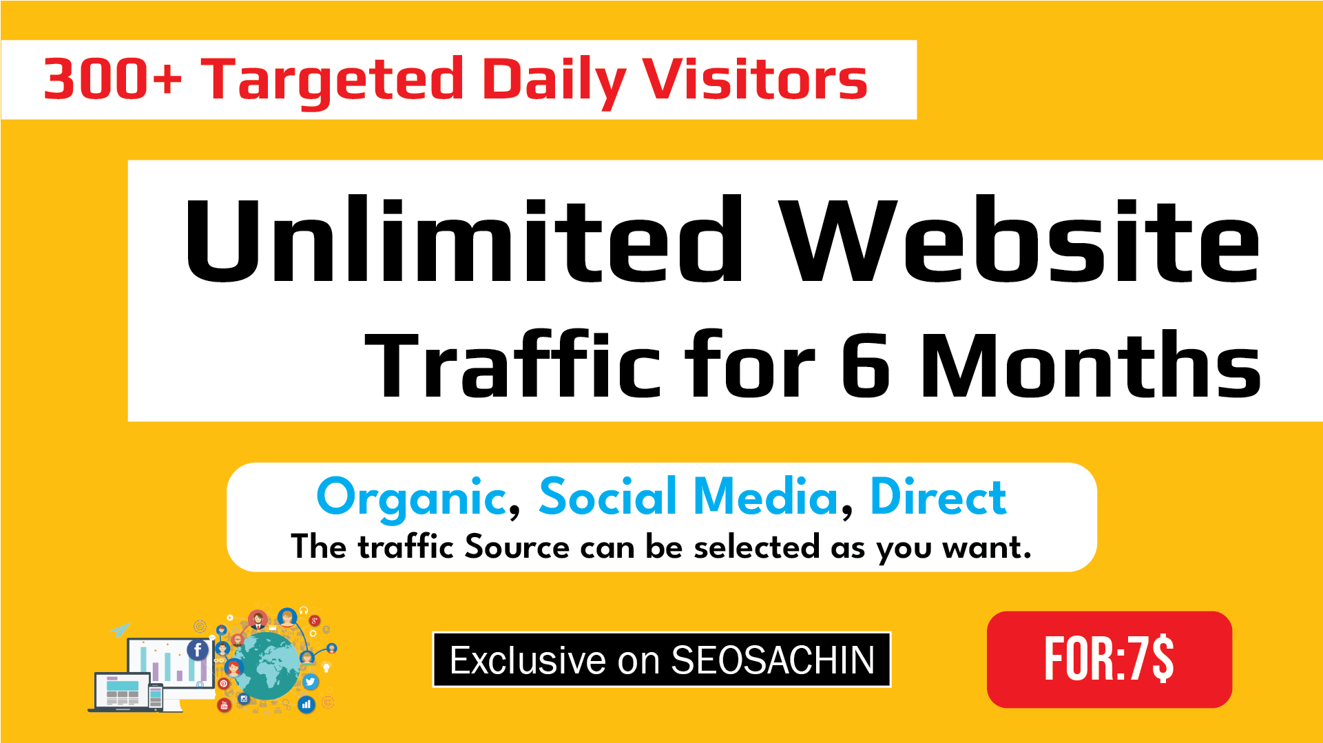 Unlimited Website Traffic For 6 Months - Trackable on...