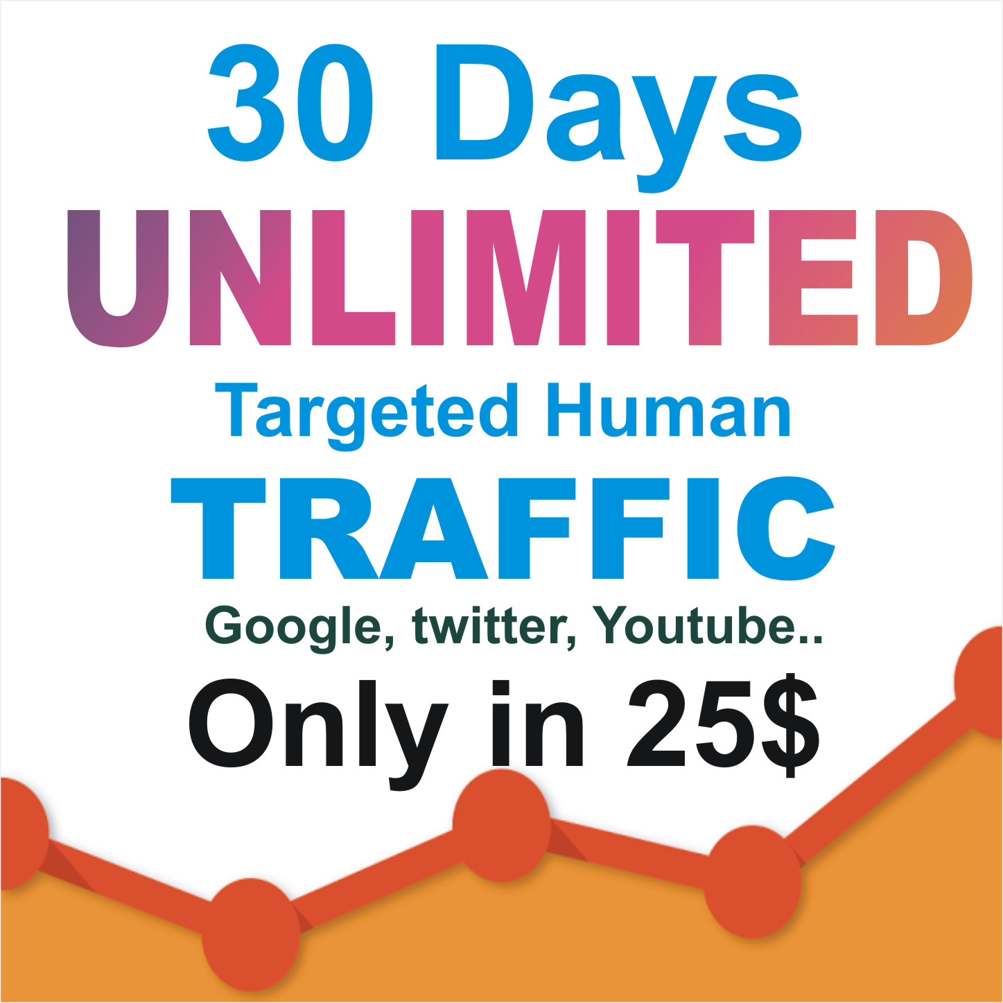 30 days UNLIMITED Real HUMAN TRAFFIC Keywords Targeted Traffic