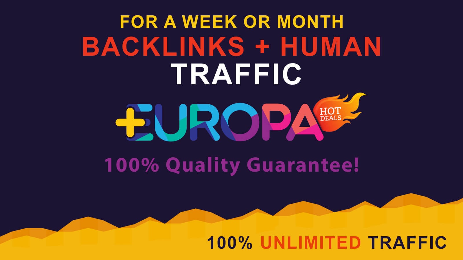 UNLIMITED BACKLINKS + UNLIMITED HUMAN TRAFFIC | FOR A WEEK OR MONTH | PLUS BONUS