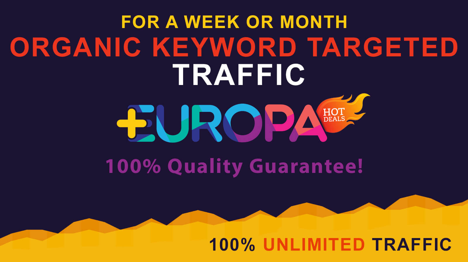 UNLIMITED ORGANIC KEYWORD TARGETED TRAFFIC FOR A WEEK OR MONTH PLUS BONUS