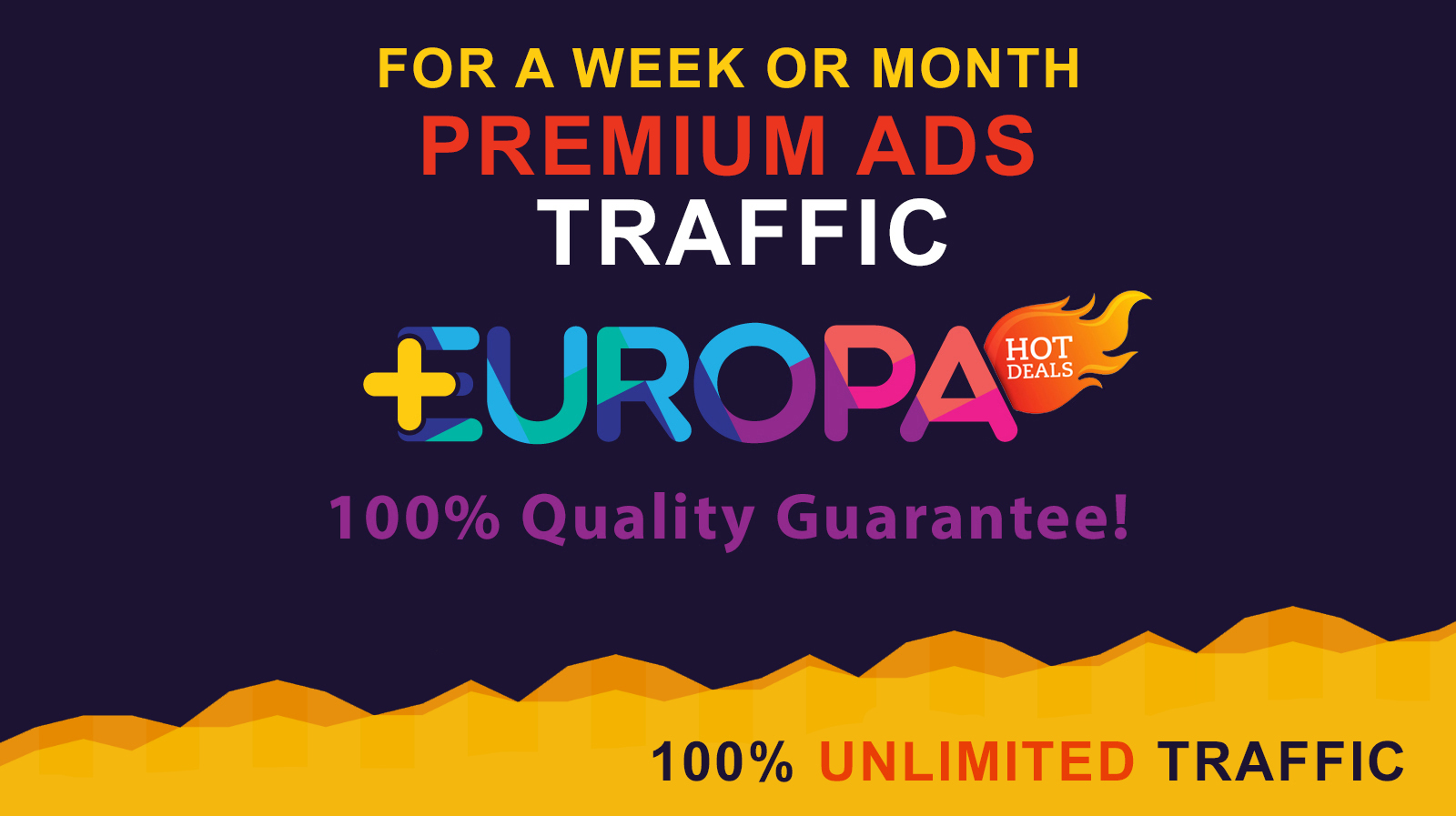 PREMIUM ADS TRAFFIC | FOR A WEEK OR MONTH | PLUS BONUS