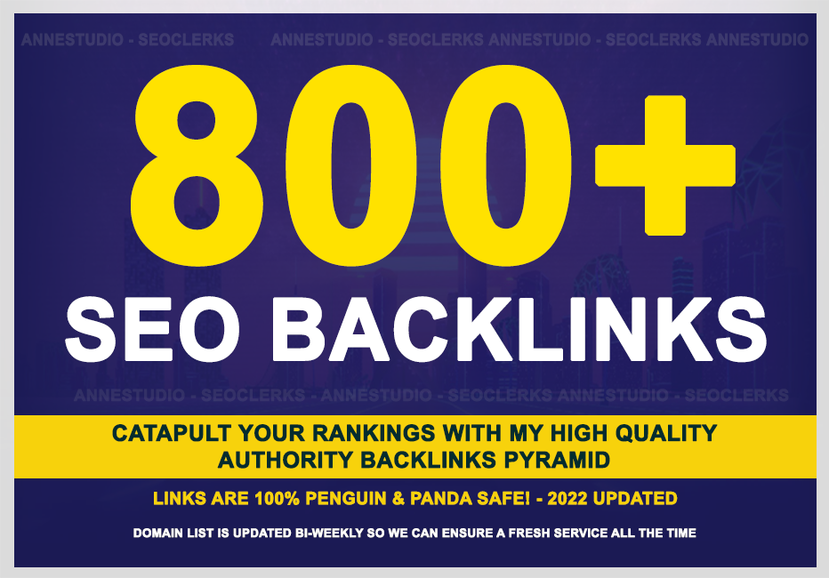 build 800 SEO backlinks via high authority dofollow link building method