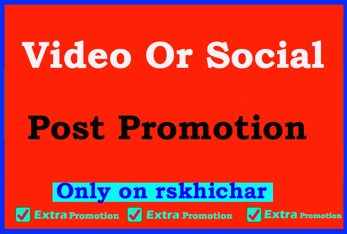 Instant social video & post promotion And marketing