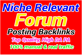 I will do manual placement high dr da niche Forum pro...