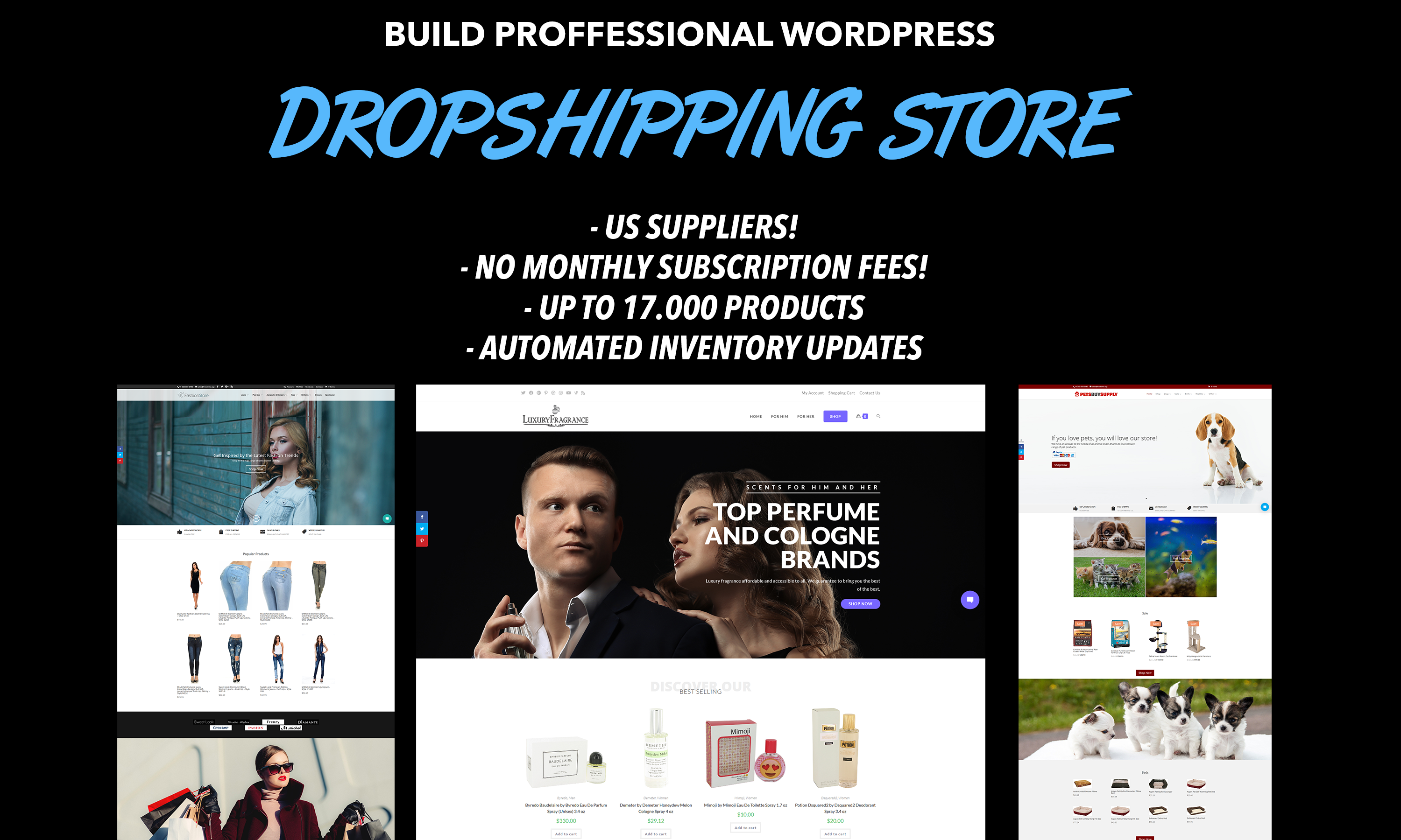 I will create professional dropshipping store