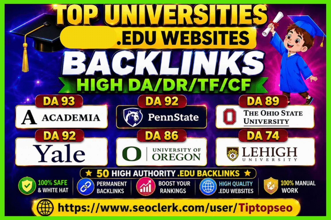 Top 20 Authority UNI/College/org/Note/book backlinks ...