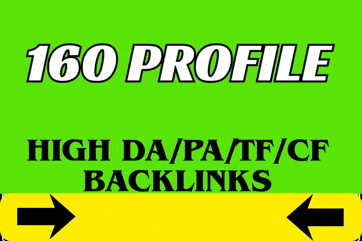 Get high DA/PA 160 Premium Profile Backlinks with complete login details